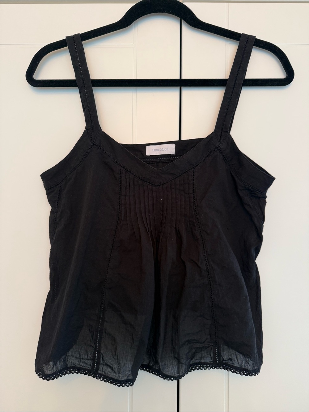 Aritzia Little Moon black cotton tank